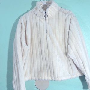 Warm white collar sweater